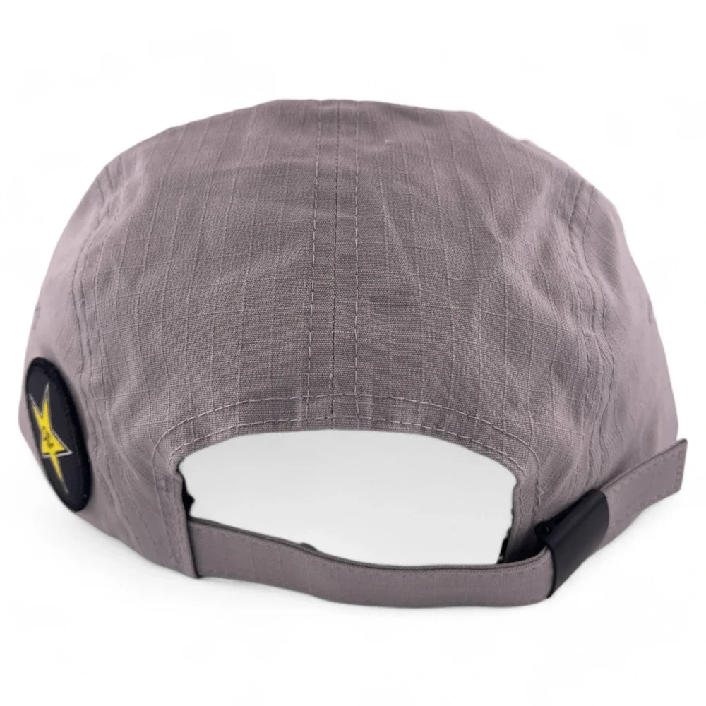 Yupoong Rockstar Energy Drink Star Logo Grey 5-Panel Adjustable Strapback Hat‎